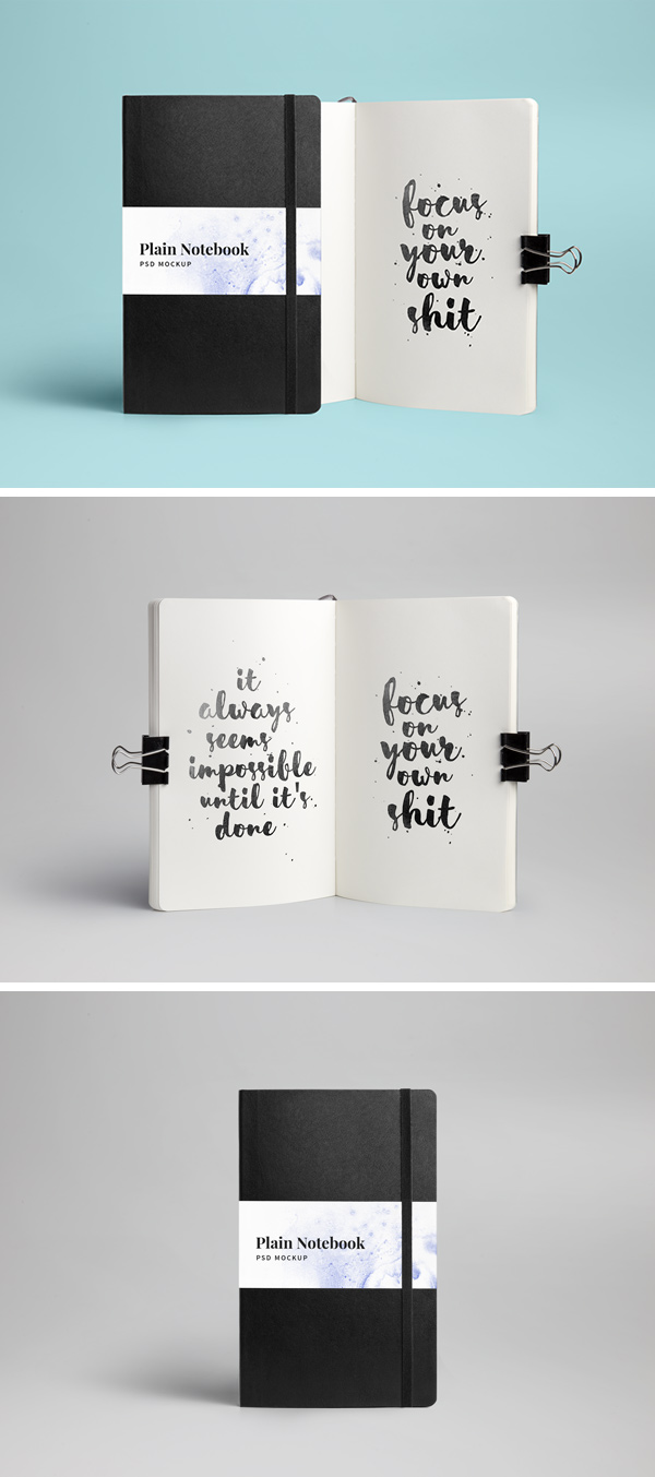 free presentation template vector download MockUp Notebook GraphicBurger PSD