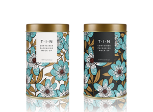 Download Tin Container Packaging MockUp #2 | GraphicBurger