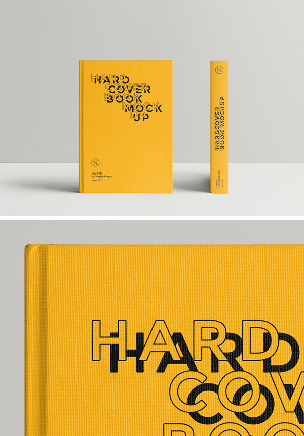 Download Hardcover Book Mockup 2 Graphicburger