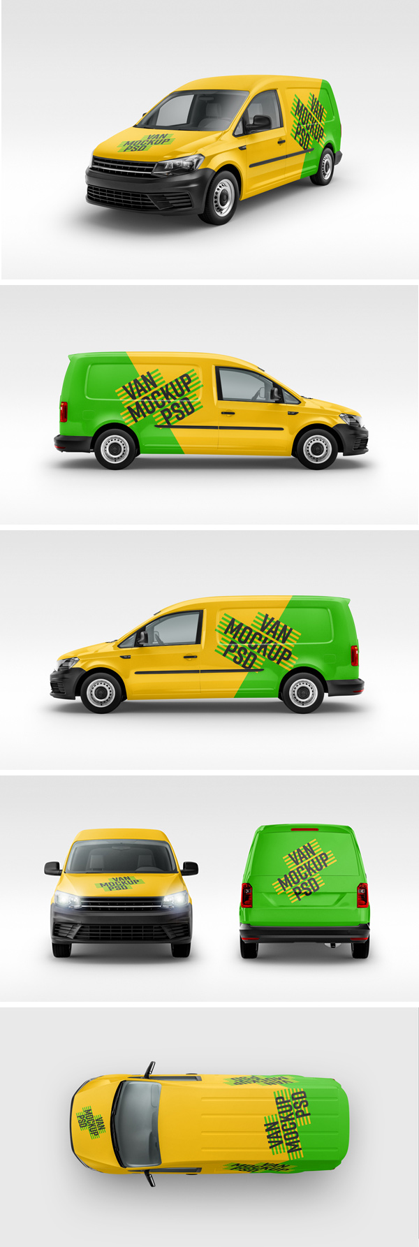 Download Panel Van MockUp PSD - 6 Angles | GraphicBurger