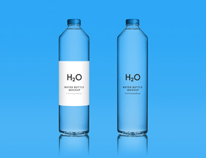 Small Plastic Water Bottle Mockup (PSD)